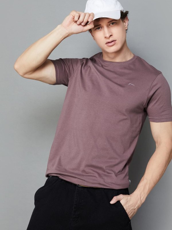 Mauve Solid T-shirt