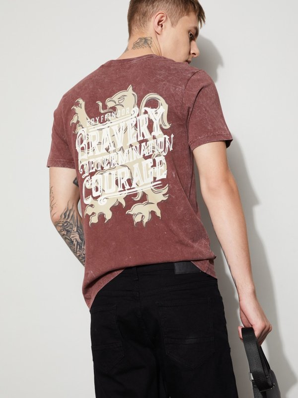 Brown Gryffindor Printed T-shirt