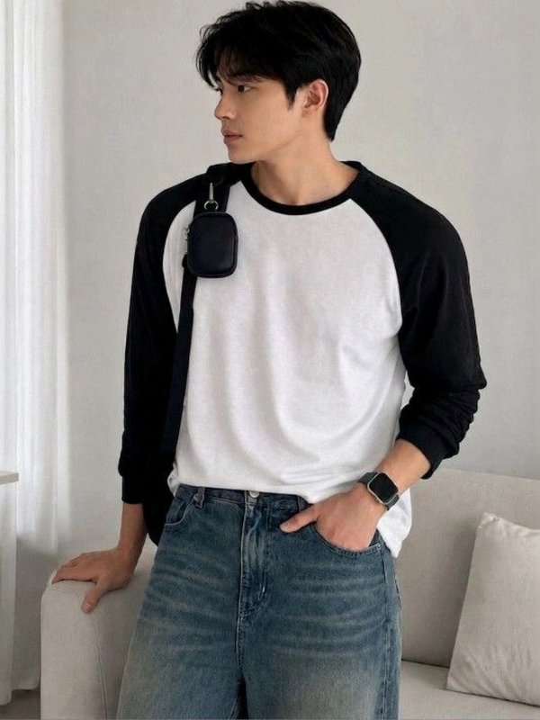 Men Colourblocked T-shirt