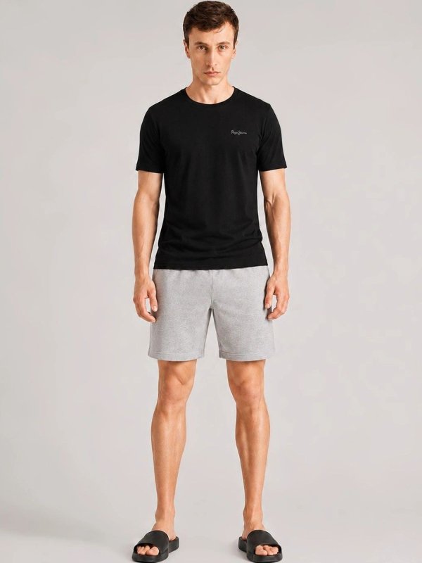 Men Crew Neck Relaxed Fit Lounge Tshirt